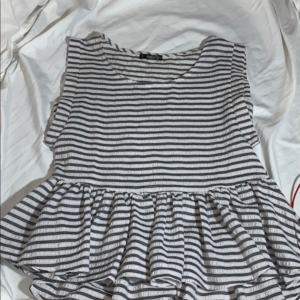 Striped Flowy Summer Top (S)
